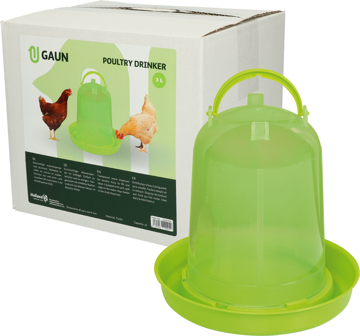 
  Gaun Pluimvee Drinktoren Limoengroen 3 l - artikelnummer GAUN10936
