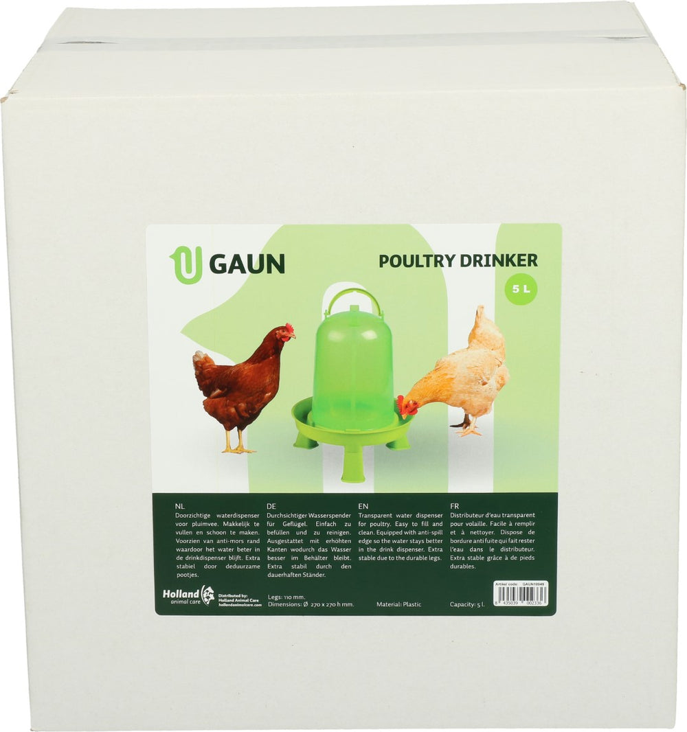 Gaun Pluimvee Drinktoren op Pootjes Limoengroen 5 l