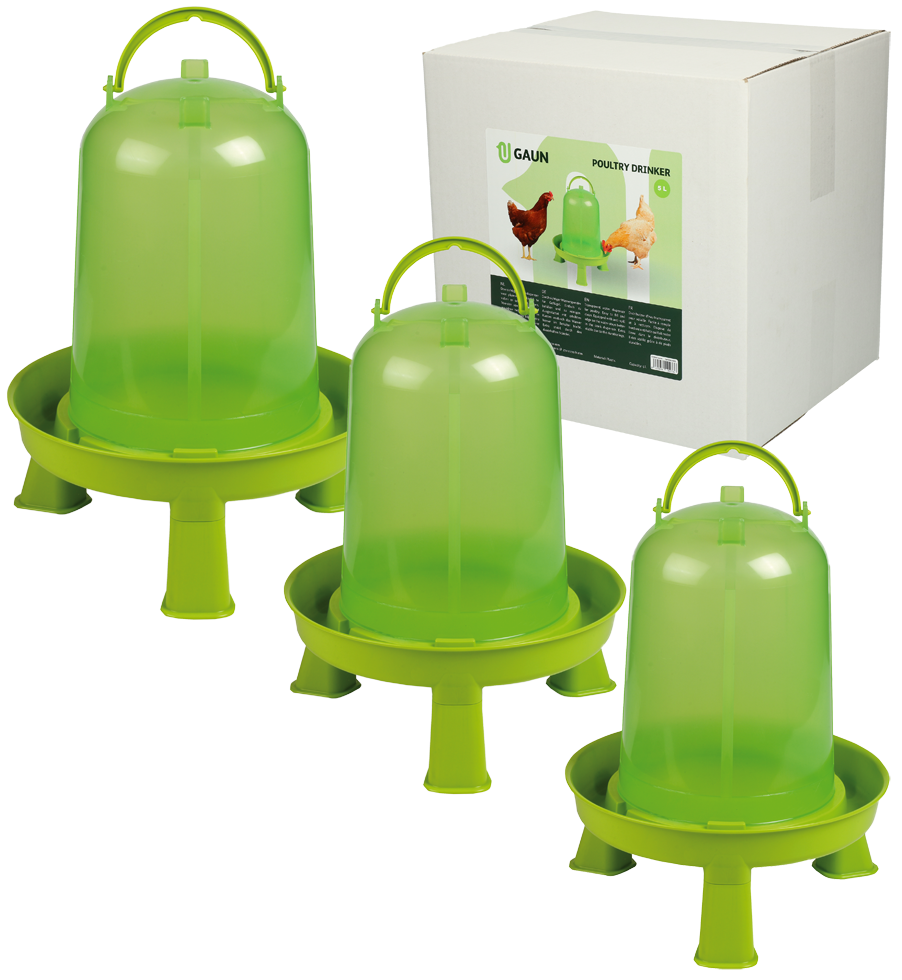 Gaun Pluimvee Drinktoren op Pootjes Limoengroen 5 l