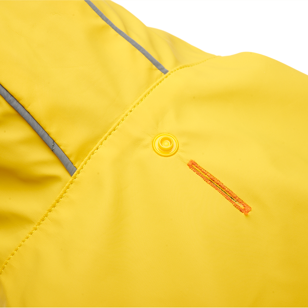 Goo-eez Reflective Hooded Raincoat L Geel/Grijs