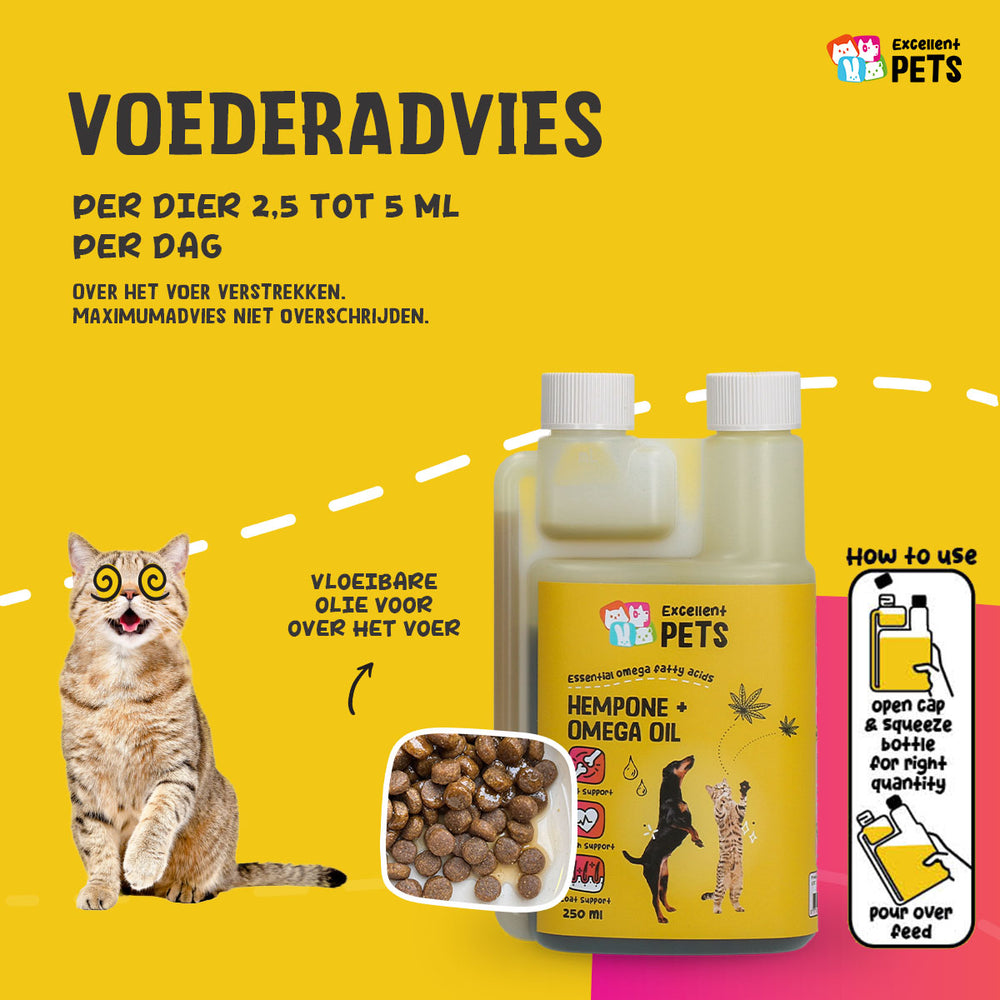Excellent Pets HempOne + Omega Oil 250 ml