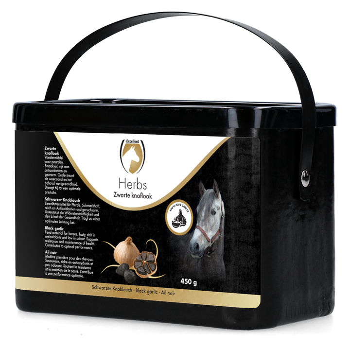 
  Excellent Horse Herbs Zwarte Knoflook 450 g - artikelnummer HERB032
