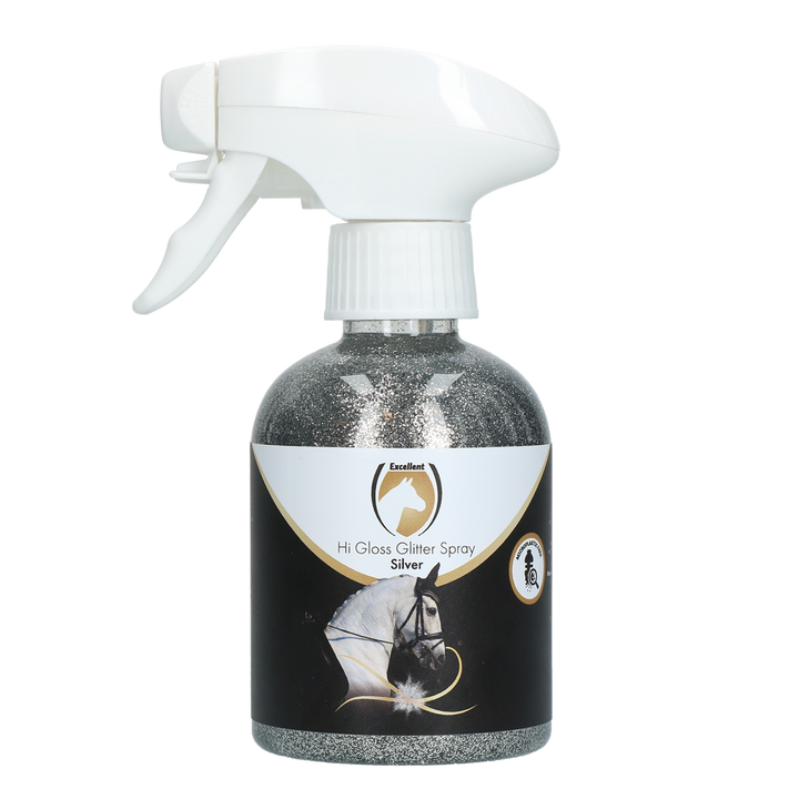 
  Excellent Horse Hi Gloss Glitter Spray Silver 250 ml - artikelnummer HIGL5052
