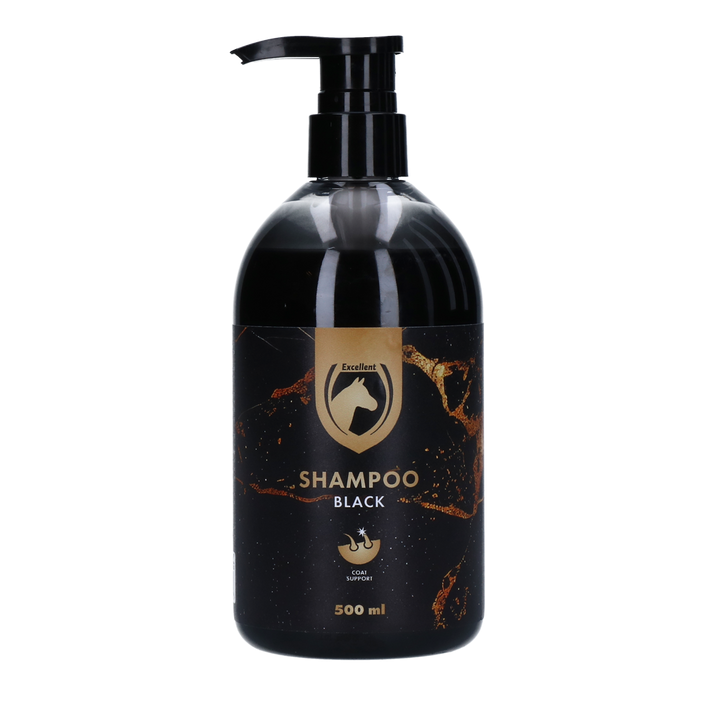 
  Excellent Horse Hi Gloss Shampoo Zwart 500 ml - artikelnummer HIGL5100
