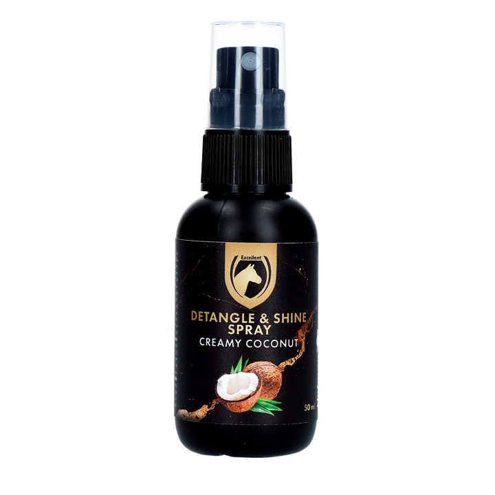 
  Excellent Horse Detangle & Shine Spray 50 ml Creamy Coconut - artikelnummer HIGL8060C
