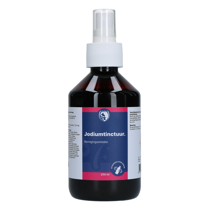 
  Jodiumtinctuur 1% (10 mg per ml) & 70% Alcohol 250 ml - artikelnummer JODI00001
