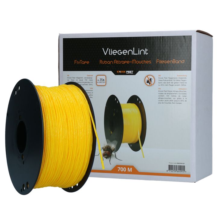 
  Knock Pest Vliegenlint Vervangingsrol 700 m Geel - artikelnummer KNOC001227

