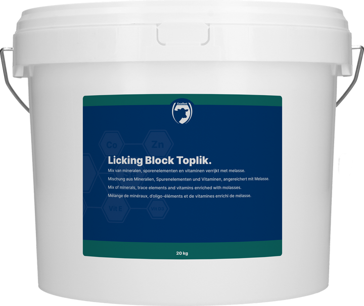 
  Excellent Likblok Toplik (rund/jongvee) 20 kg - artikelnummer LIKB002
