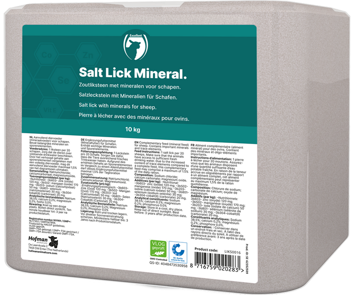 
  Excellent Liksteen Mineral Schaap 10 kg - artikelnummer LIKS0016
