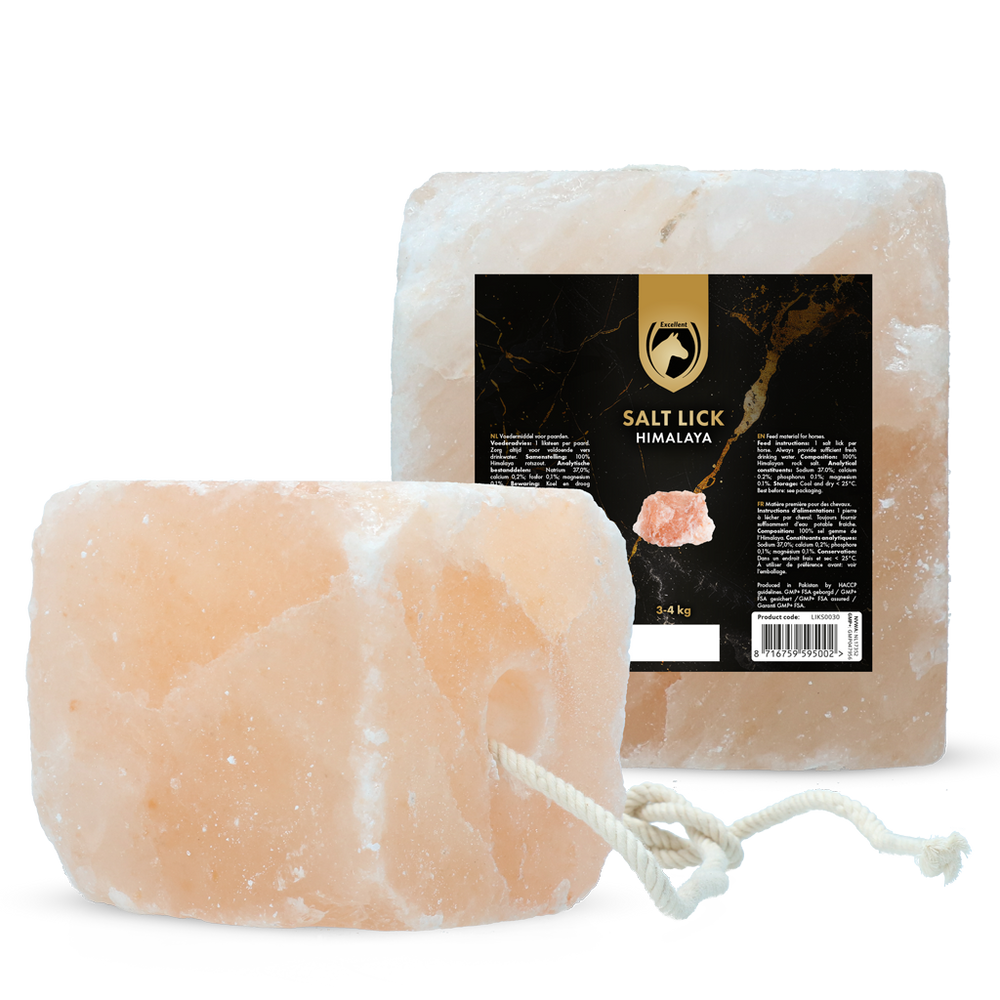 Excellent Horse Salt Lick Himalaya 3-4 kg (Met touw)