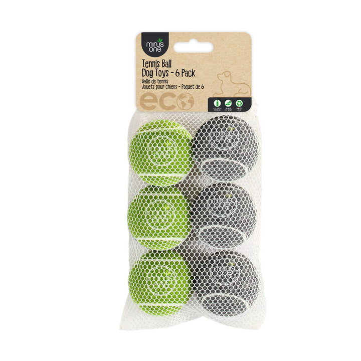 
  Minus One Bouncy Tennis Ball Dog Toys 6-pack - artikelnummer MINU37115
