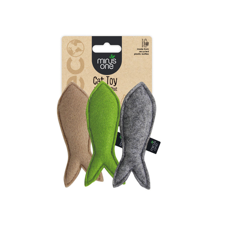 
  Minus One Felt Cat Toys Fish 3 pack - artikelnummer MINU37377
