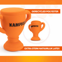 Oranje Latex Hondenspeeltjes WK Beker