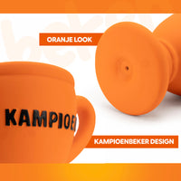 Oranje Latex Hondenspeeltjes WK Beker