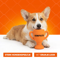 Oranje Latex Hondenspeeltjes WK Beker
