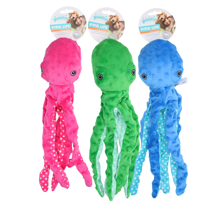
  Pawise Multicolor Plush Octopus (3 colour assorted) S - artikelnummer PAWI15220
