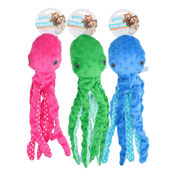 
  Pawise Multicolor Plush Octopus (3 colour assorted) L - artikelnummer PAWI15222
