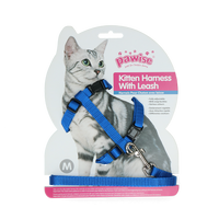 Pawise Kitten Harness With Leash Red/Blue M