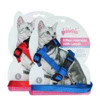 Pawise Kitten Harness With Leash Red/Blue L