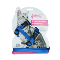 Pawise Kitten Harness With Leash Red/Blue L