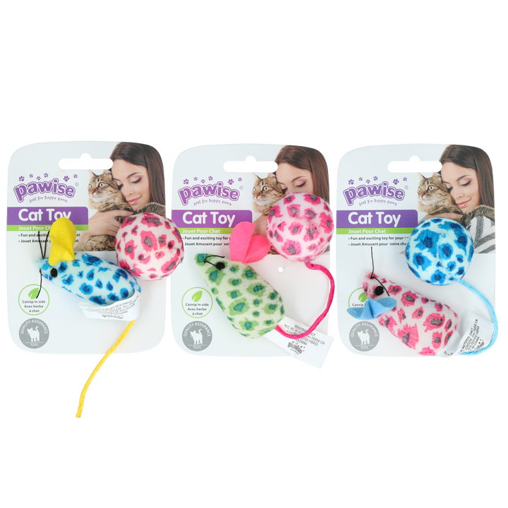 
  Pawise Cat Toy - Mice & Ball - artikelnummer PAWI28121
