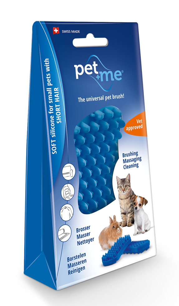 
  Pet+Me Cat Hair Brush Kort haar Blauw - artikelnummer PETM003
