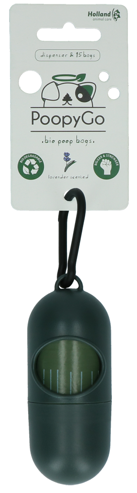 
  PoopyGo dispenser incl. 15 zakjes lavendelgeur - artikelnummer POOP011
