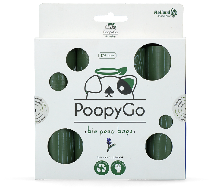 
  PoopyGo Eco friendly 120 st. (8x15 zakjes) Lavendelgeur - artikelnummer POOP014
