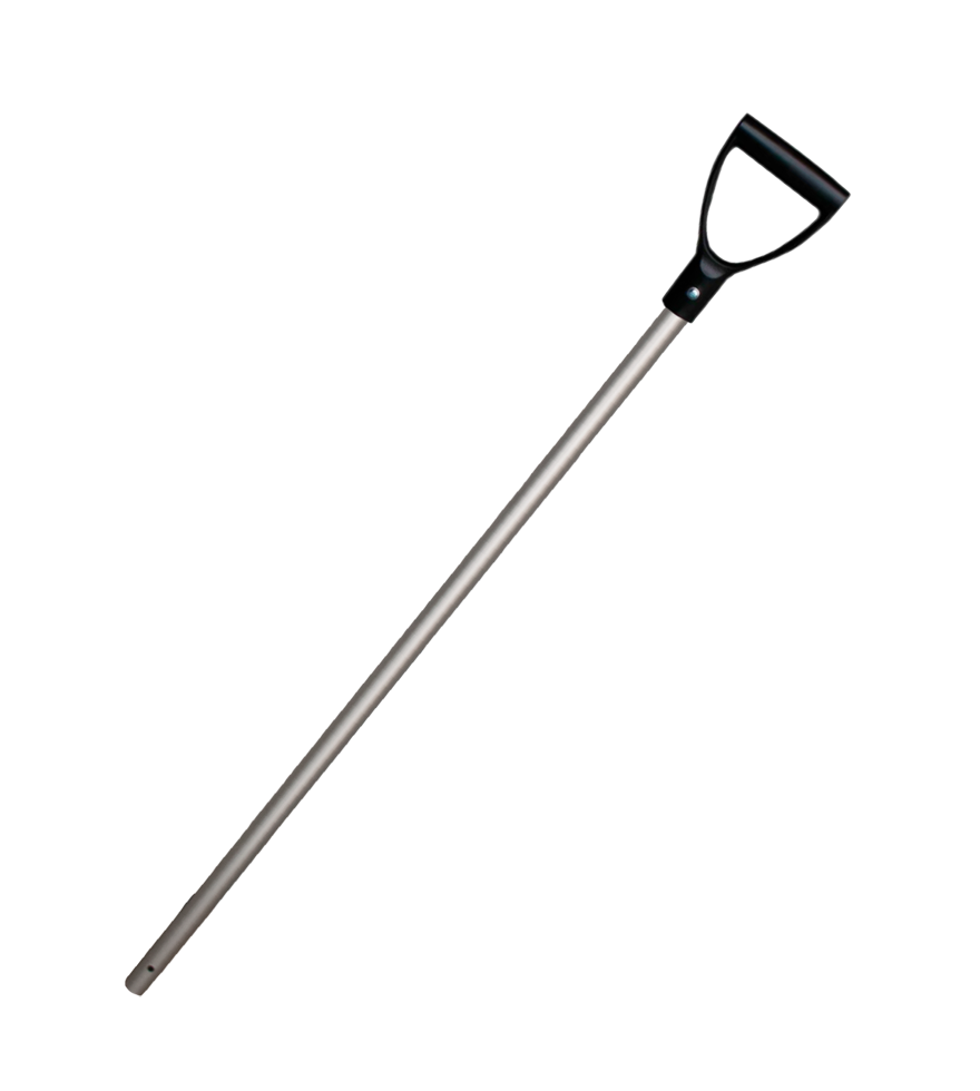 Schop steel aluminium 28x105 cm Zwart handvat