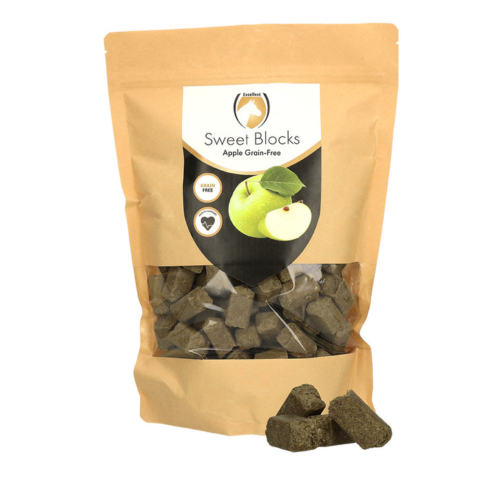 
  Excellent Horse Sweet Blocks Grain-Free Apple 1 kg - artikelnummer SWEE0012A
