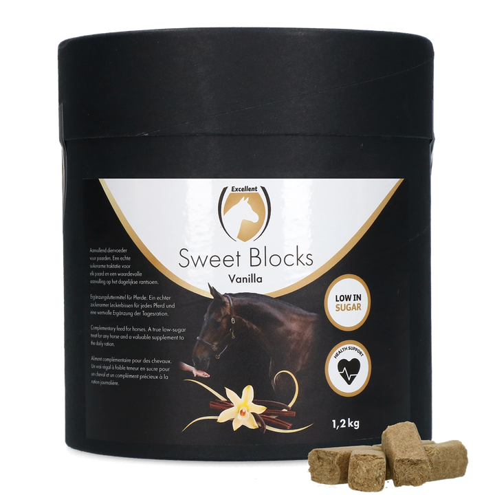 
  Excellent Horse Sweet Blocks Vanilla 1,2 kg - artikelnummer SWEE008AD
