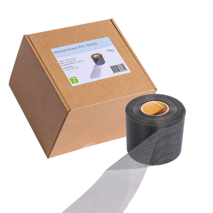 
  Ventilatieband RVS Zwart 30 m x 15 cm - artikelnummer VENT0118
