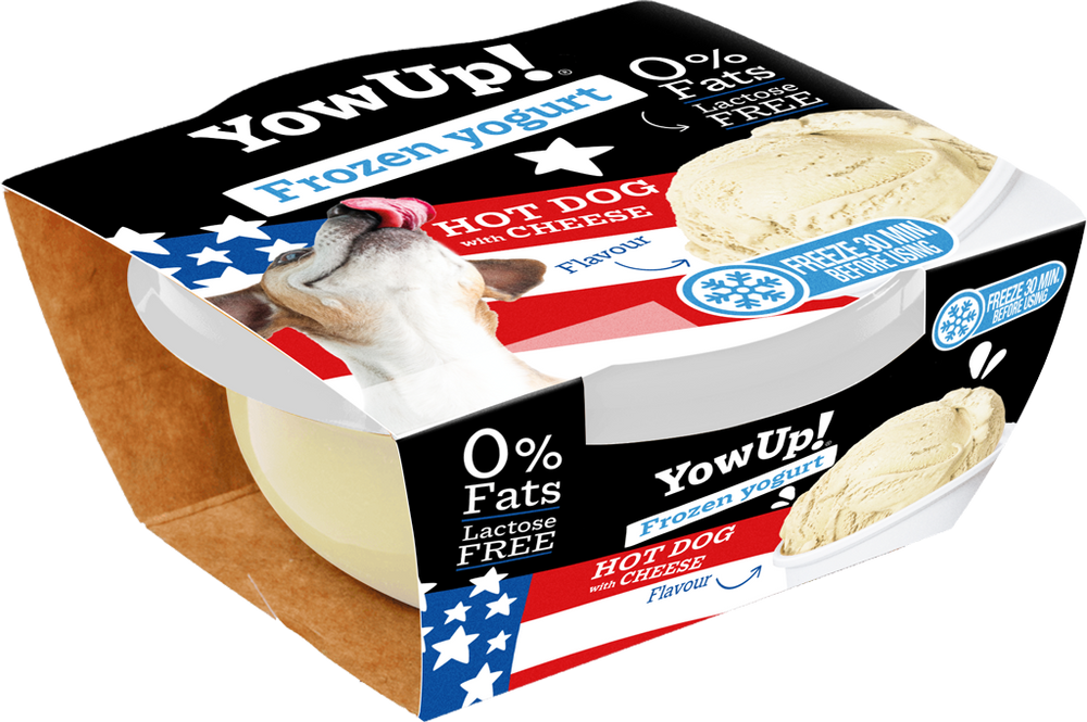 YowUp! Frozen Yoghurt Hot dog met Kaas