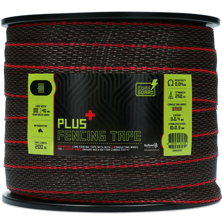 
  ZoneGuard 40 mm Plus afrasteringslint bruin 200 m - artikelnummer ZONE0229
