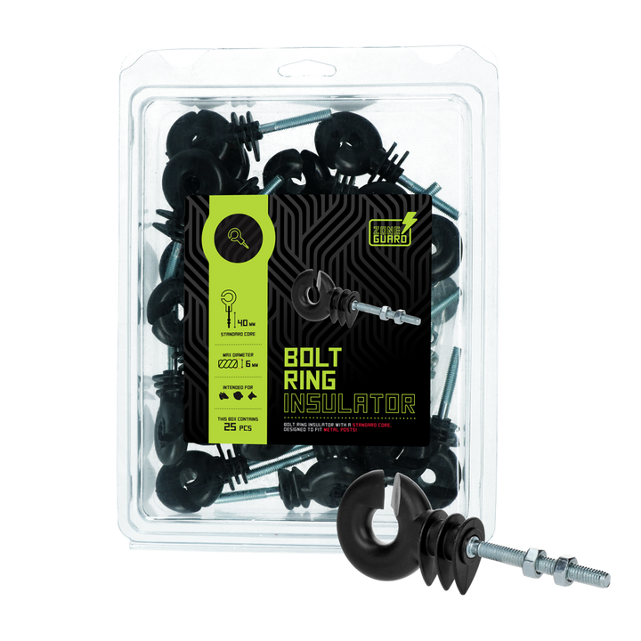 
  ZoneGuard Ringisolator zwart met moer (mdk) - artikelnummer ZONE0351
